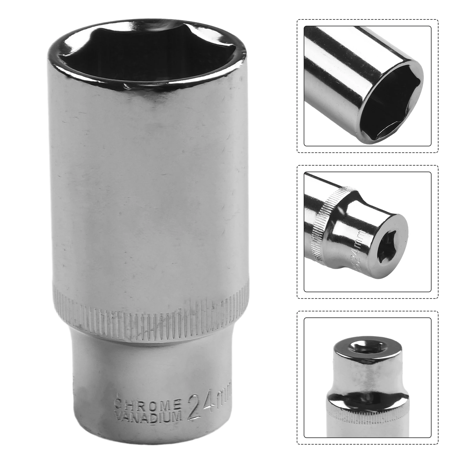 1pc 3/8 Polegada adaptador de soquete profundo aço vôo hexagonal manga longa 63mm alta dureza e torque chave soquete ferramentas manuais