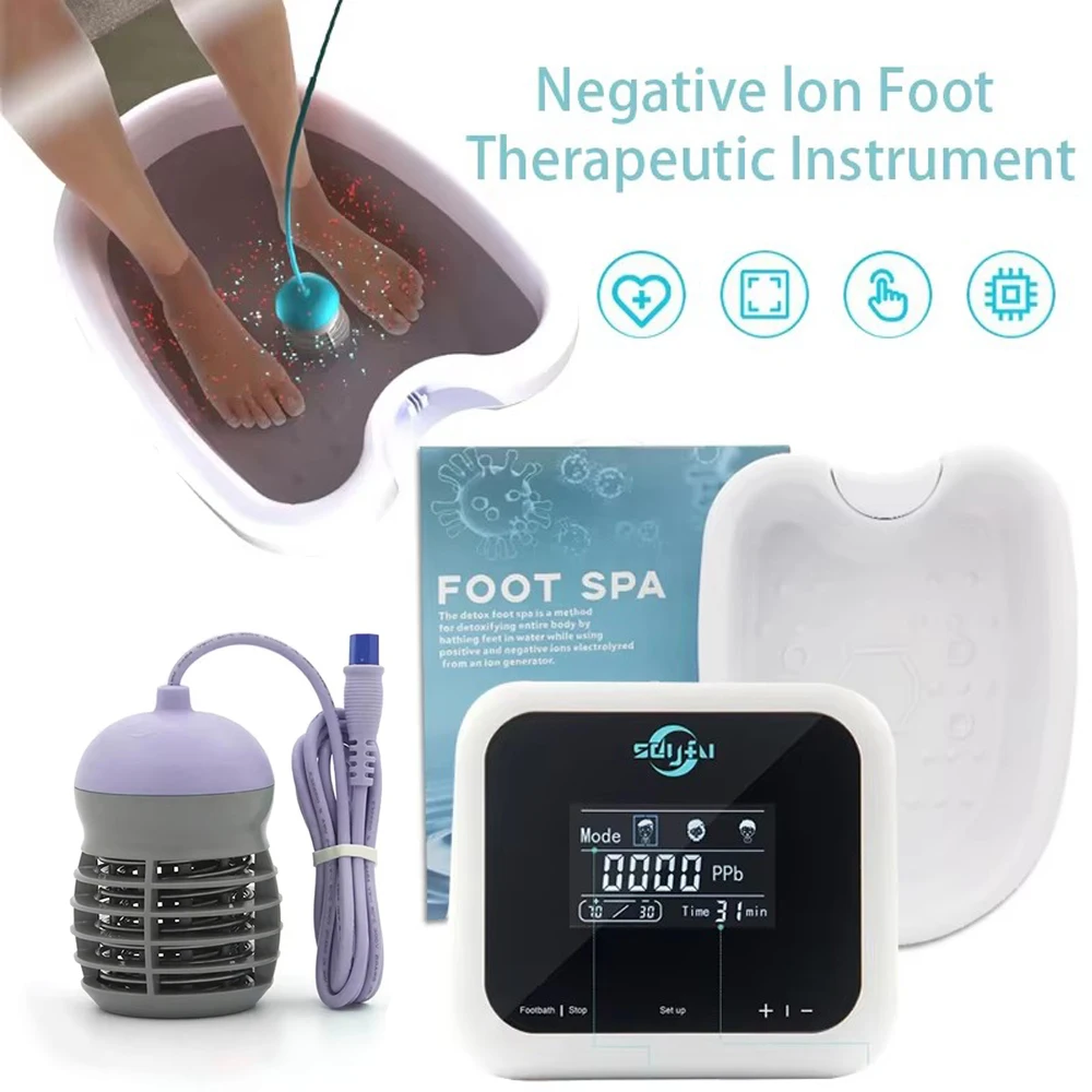 

Detox Foot Spa Bath Massager Footspa Machines Pedicure Ionic Electric Mini FootBath Cleanse Vibrating Whirlpool Care Arrays Aqua