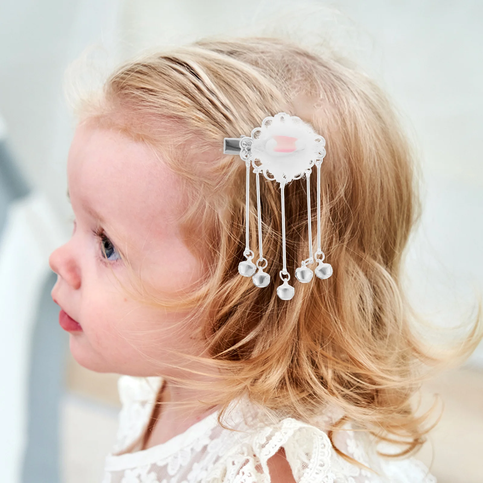 

1 пара заколок для волос в виде кролика, подвеска-колокольчик, милая заколка с заячьими ушками, детские аксессуары для волос для девочек, заколки для волос из мультфильма аллигатора