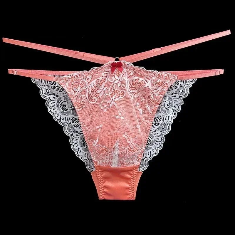 Cuecas masculinas de renda de seda rosa, show ao vivo, dança, DJ, clube, bar, festa privada FKK, presente BF, calcinha tanga