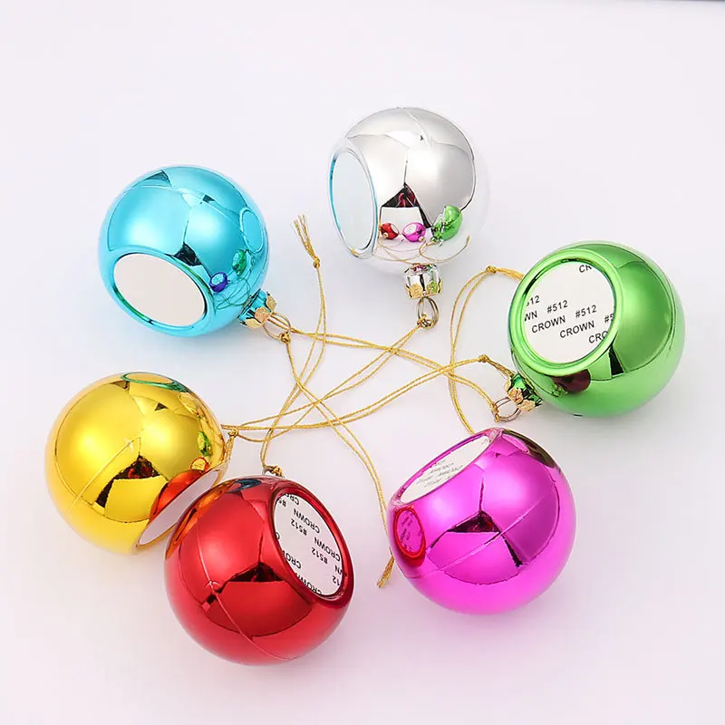 

6pcs Sublimation Christmas Ball Blank Pendant 6/8CM For Xmas Tree Hanging Home Holiday Party Decor Thermal Transfer Printing