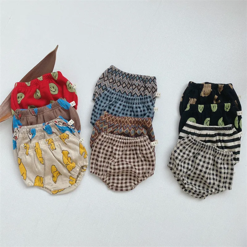 

newborn Diaper covers baby knitted bloomers toddler Shorts infant knit panties boy girl panty 2021 autumn winter kids clothes