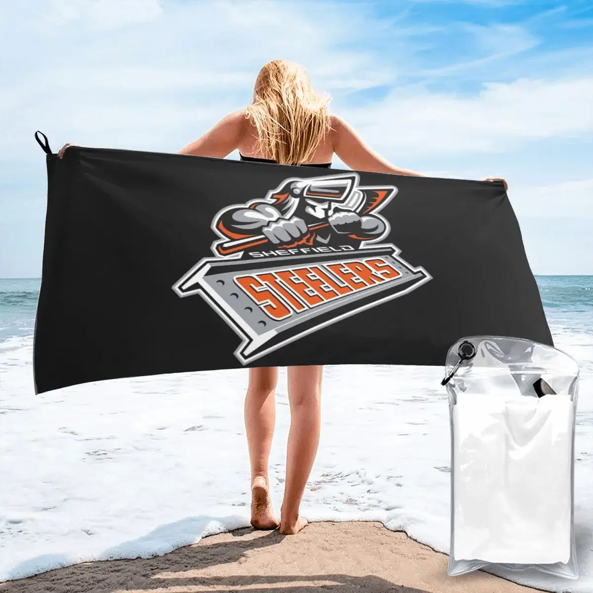 منشفة شيفيلد ستيلرز للشاطئ من الألياف الدقيقة الناعمة سريعة الجفاف ماصة لتسلق الجبال #1