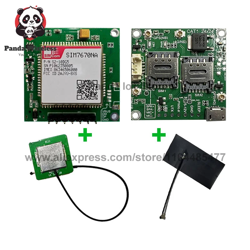 

SIMcom SIM7670NA Основная плата Макетная плата CAT1+4G+GPS LTE-FDD B2/B4/B5/B12/B13/B66 TTL Последовательный порт Поддержка данных+голоса+GNSS