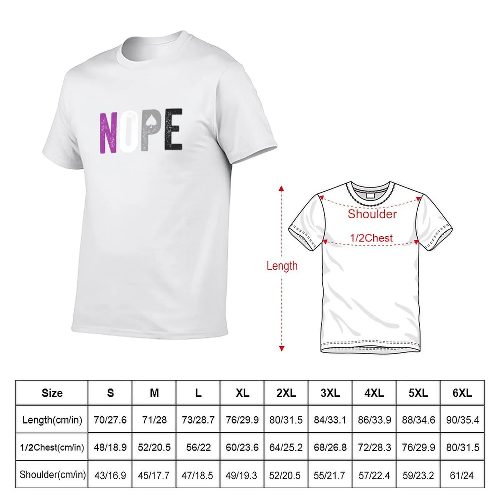 NOPE Asexual Pride Shirt - Asexuality ACE Flag Ally Gift T-Shirt anime t shirts for man T-Shirt