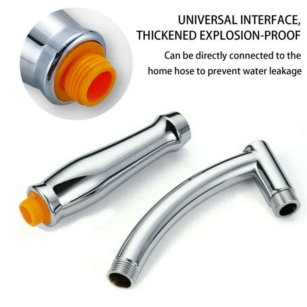 وصلة رأس دش مزدوجة الاستخدام من ABS قابلة للتعديل ، مطر الحمام ، طقم ذراع بزاوية من الكروم ، أنبوب إضافي ، أجهزة الحمام #5