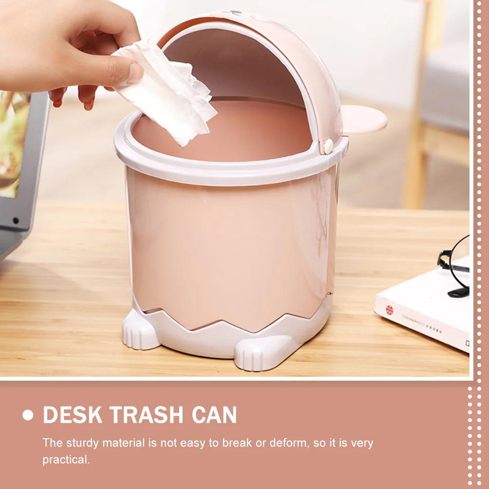 

2pcs Flip Top Trash Can Sealed Design For Kitchen Bathroom Bedroom Desktop Household Garbage Cans Wear-Resistant Home