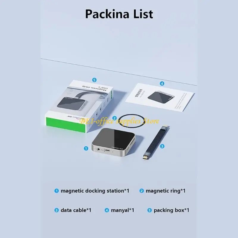 

A9LC Aluminum Type C Adapter USB3.2 10Gbps Quick Charging Docking Station Enhances Auditory Experience Optional Port