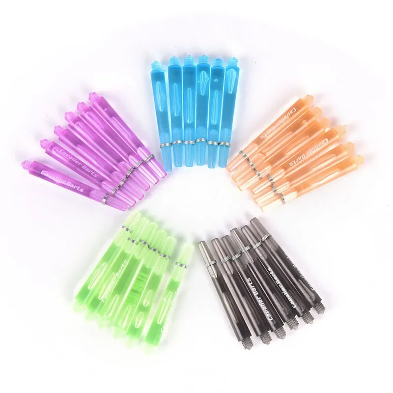 6Pcs 45mm Nylon Dart Stems - 2BA Thread Shafts - 6 Color Options