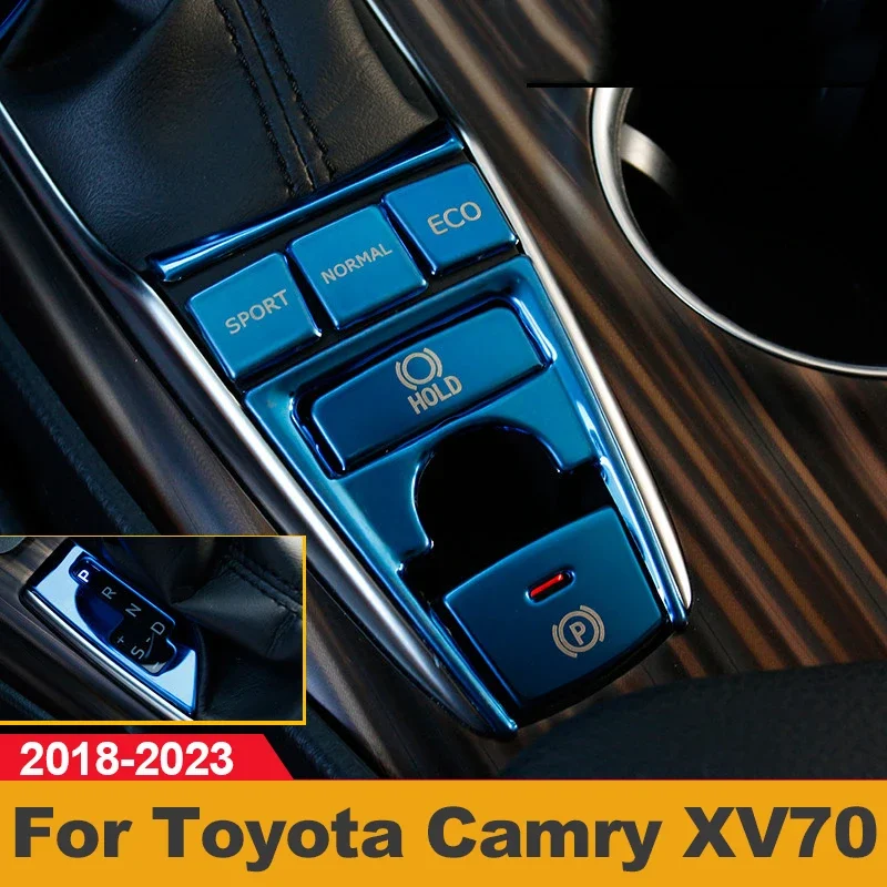 Car Accessories For Toyota Camry XV70 2018-2021 2022 2023 Stainless Steel Electronic Handbrake ESP Button Cover Trims Stickers