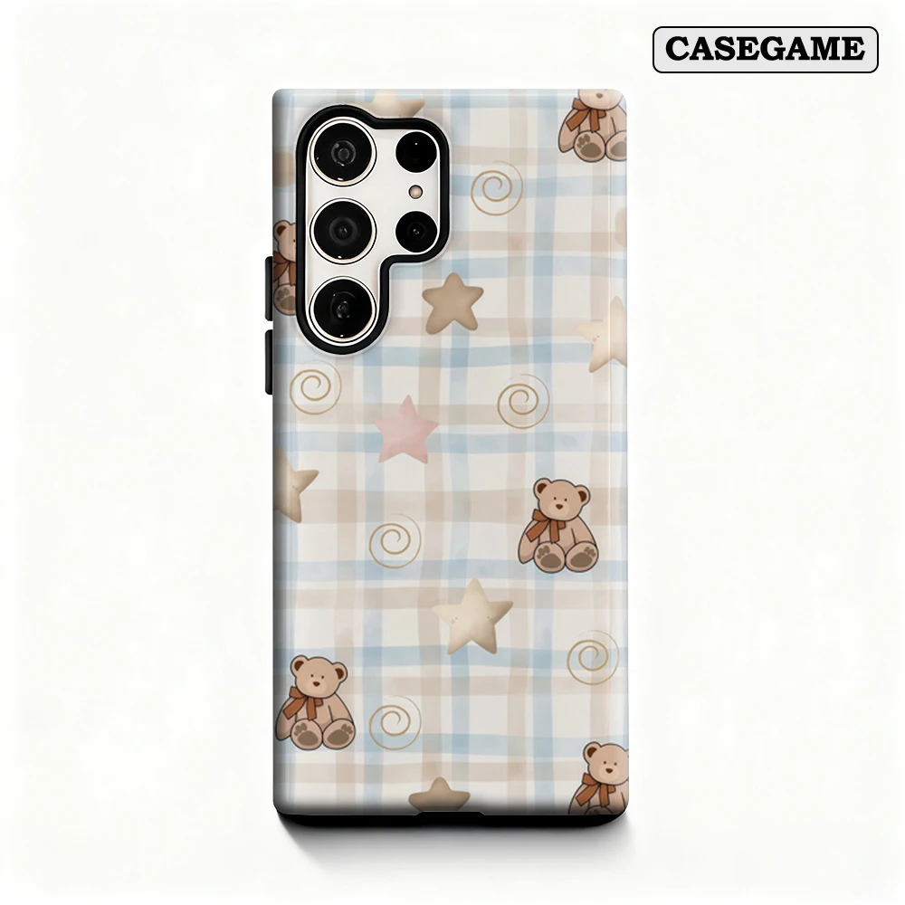 Funda de teléfono Vintage Floral y pájaro amarillo para Samsung Galaxy S25 Ultra S24 S23 Ultra Plus, funda trasera de doble capa a prueba de golpes