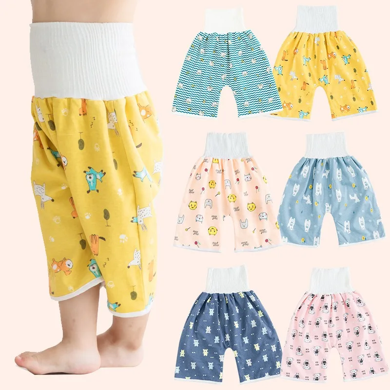 

Baby Training Pants Babies Kids Diaper Waterproof Reusable Cotton Pant Skirts Leakage Mat Cover Sleeping Bed Clothes