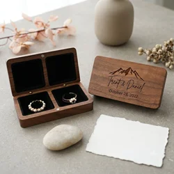 2026 New Jewelry Box Organizer Double Seat Storage Earring Ring Case Lover Rings Gift Box Premium Display Holder Cajas Stand