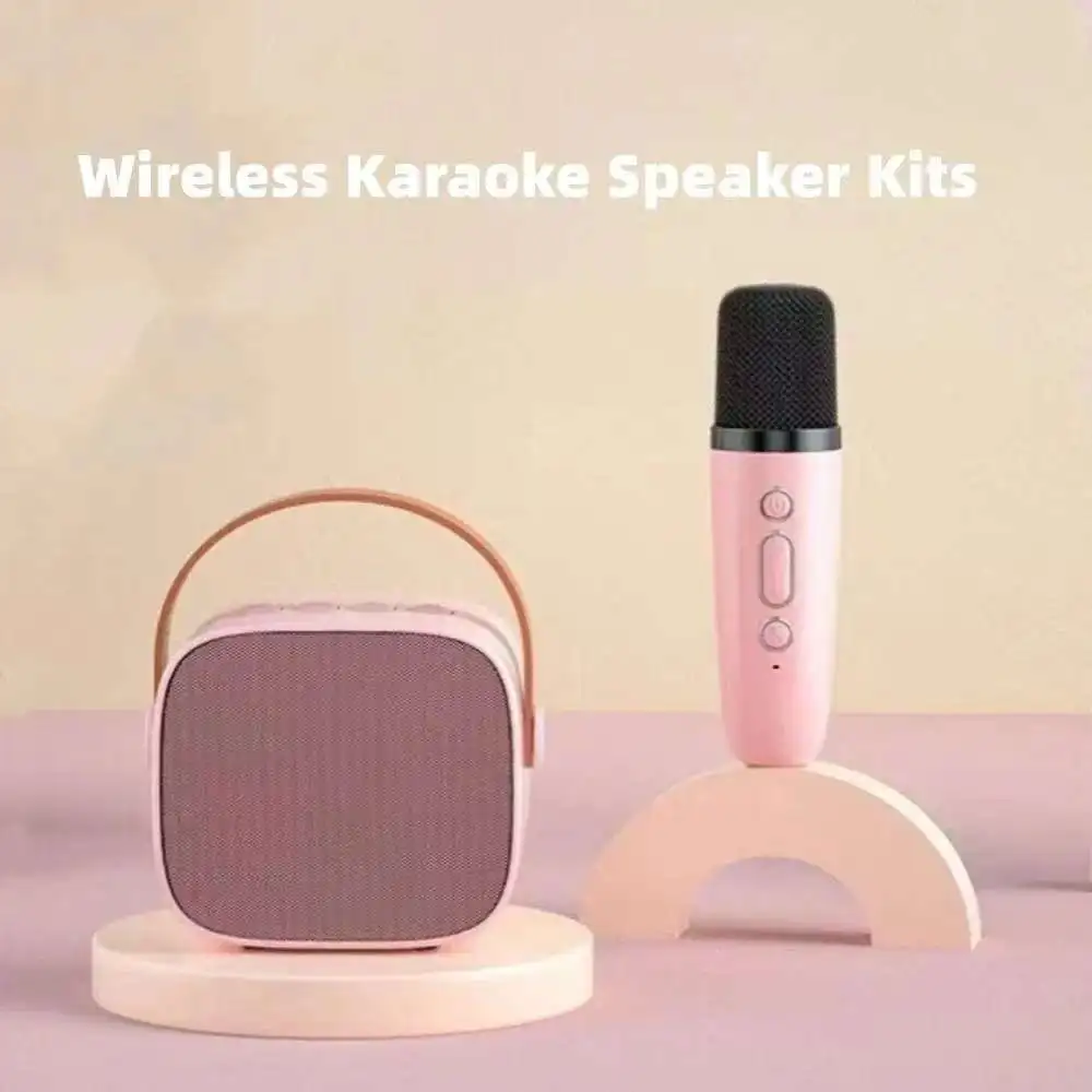 Micrófono inalámbrico de Karaoke para niños, máquina de micrófono con diadema, sistema KTV DSP, Altavoz Bluetooth, estéreo envolvente Hifi