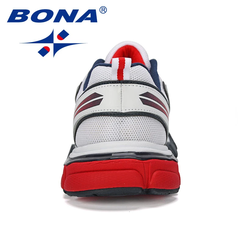 BONA New Designers Running Shoes Man Cow Split Sport Shoes Men Jogging Footwear Outdoors Lightweight Breathable Men Shoes