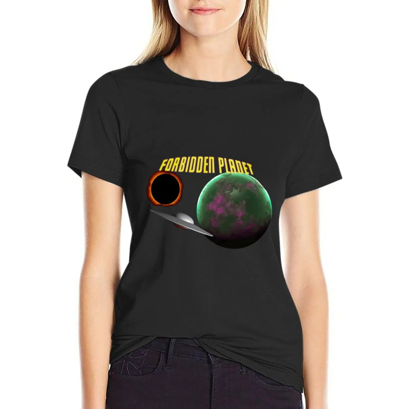 

Forbidden Planet T-Shirt aesthetic clothes Short sleeve tee cute tops summer clothes t-shirt dress for Women plus size sexy