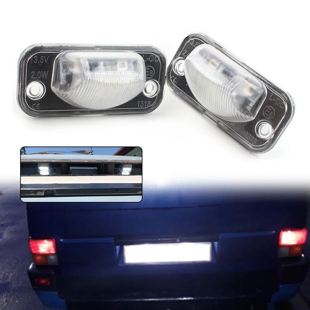 

1 Pair Car LED License Plate Light White Light For T4 1990-2003 Auto License Number Plate Light Lamp Car ABS+LED Lights