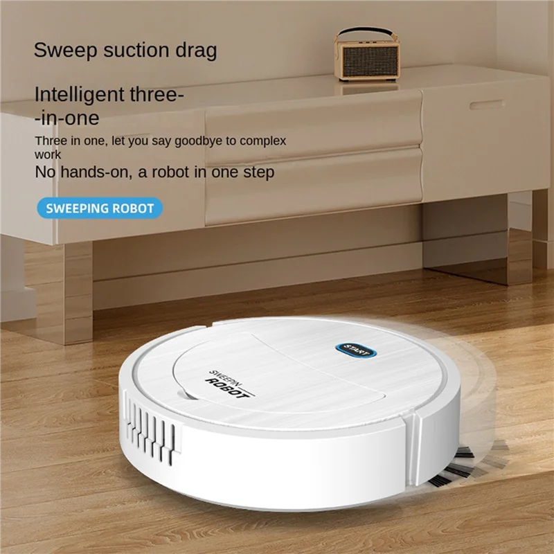【HASD】3X robotstofzuiger 3-in-1 elektrische veegrobot Ultraslanke stille robotstofzuiger Wit