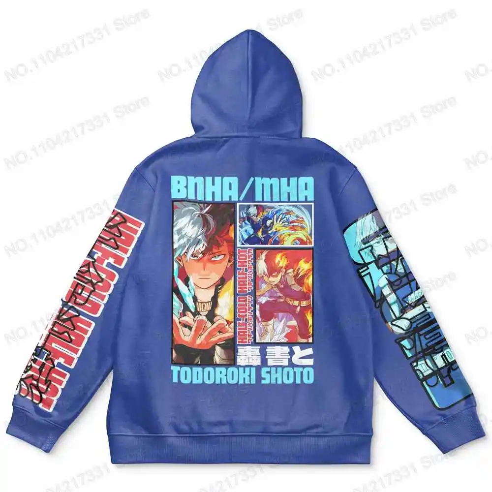 Warm My Hero Academia Hip Hop Mode Streetwear Y2K Harajuku Pop Anime Print Hoodie Heren Punk Casual Kleurrijk Sweatshirt