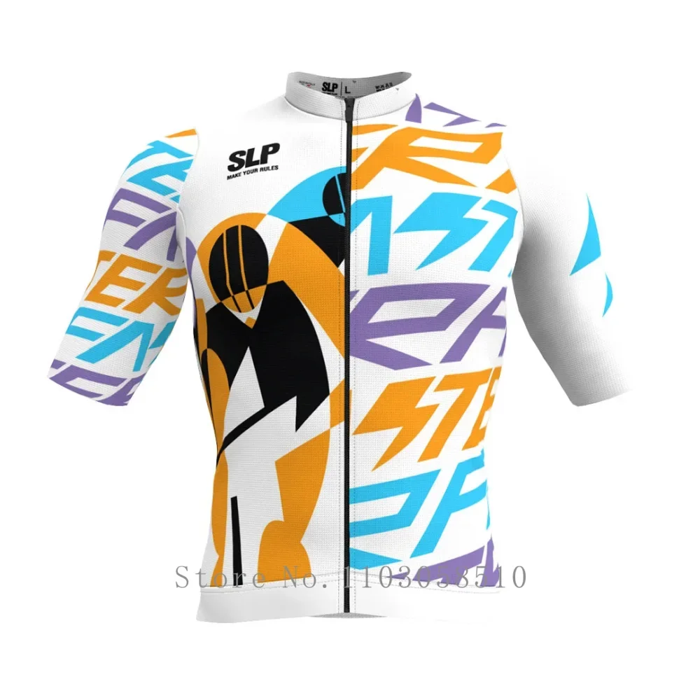 Slopline Men's Pro Jersey Short Sleeve Cycling Clothing Male MTB Road Bike Team Race Breathable summer Bicycle clothing SPF 50+