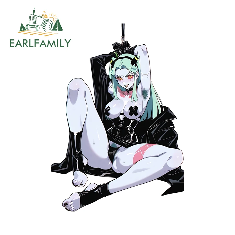 EARLFAMILY امرأة عارية ملزمة ملصقات السيارات NSFW ريبيكا الثلاجة الكمبيوتر المضيف ملصق مائي الجنس الزجاج الأمامي واقية من الشمس تصفيف السيارة #4