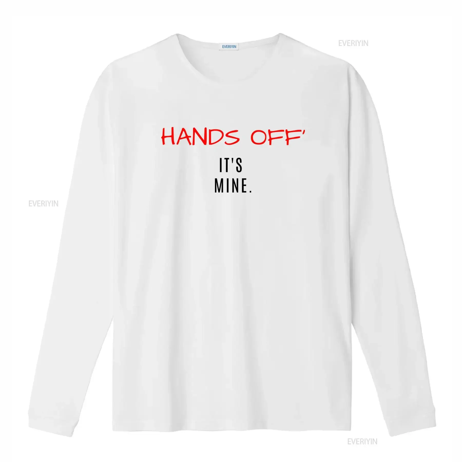 Boyfriend T Shirt Funny Hands Off It's Mine Meme for Valentines S Girlfriend vintage Washed Stylish Soft Stretched Unisex