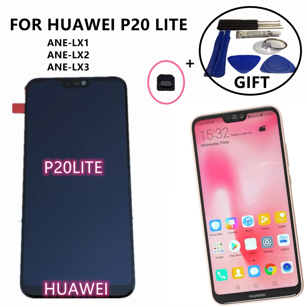 

NEW lcd For HUAWEI p20 lite Lcd Display Touch Screen Digitizer Assembly Replacement With HUAWEI DISPLAY P20lite/nova 3e