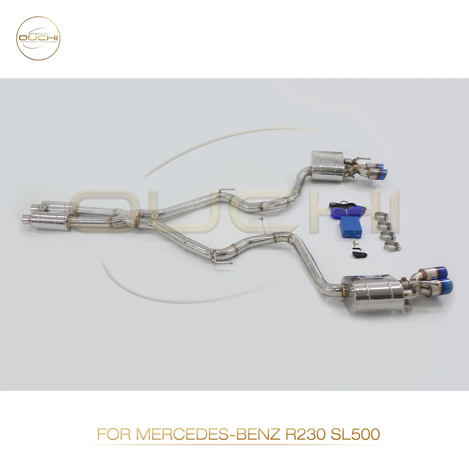 

OUCHI Factory Direct Sales Performance Catback For Mercedes Benz SL500 R230 Stainless Steel Exhaust System Muffler With Valve