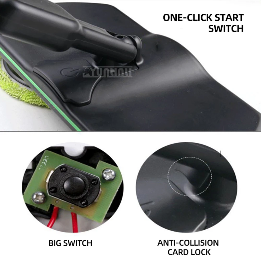 Ручной беспроводной очиститель, швабра, многофункциональная электрическая вращающаяся полировальная швабра, электрическая роторная швабра Maquina A Vapor