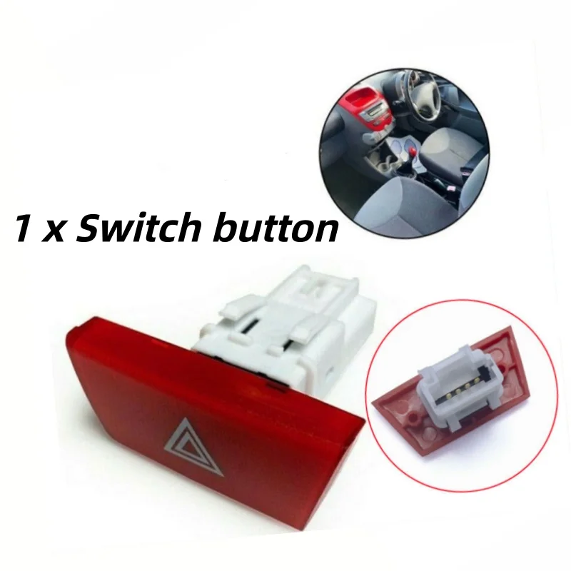 

1pcs Car Hazard Light Warning Switch Button Emergency Button Switch For Citroen C1 Peugeot 107 Toyota Aygo 6490NG 6554KW