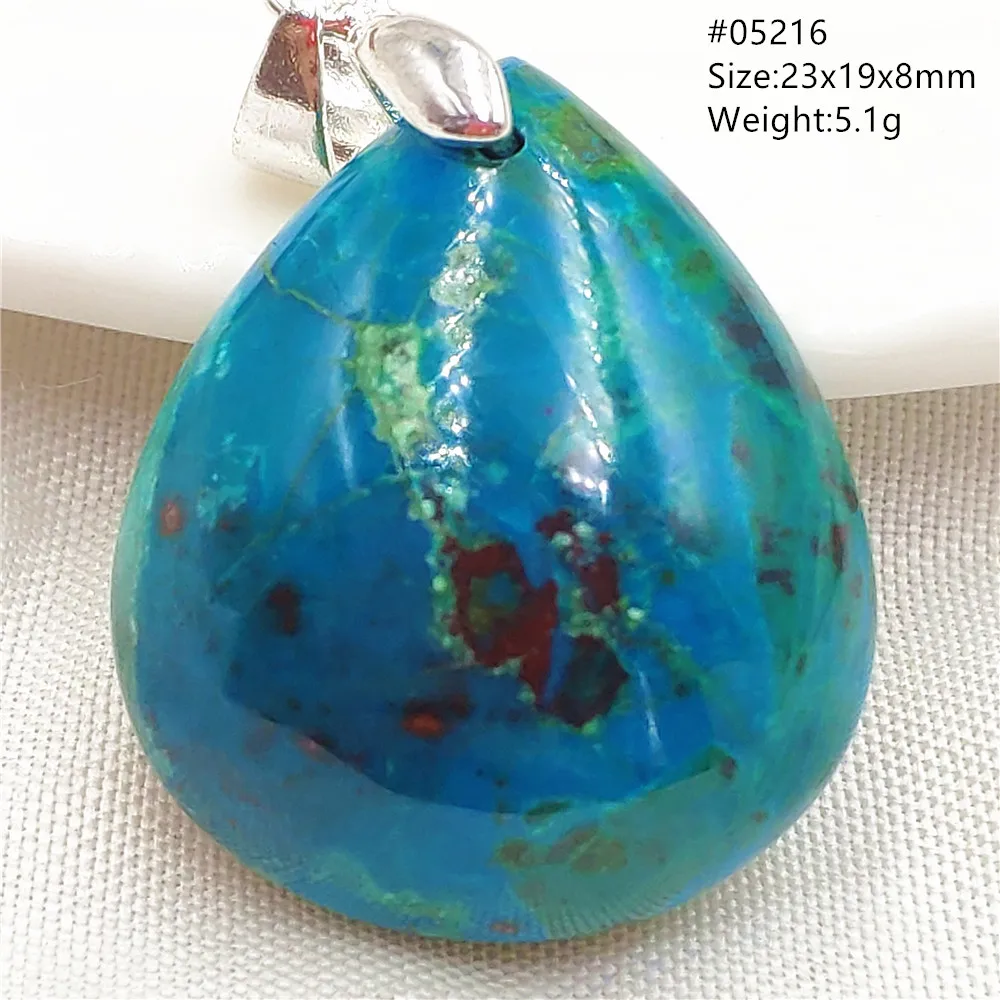 Natural Azurite Malachite Blue Chrysocolla Pendant Necklace Azurite Gemstone For Women Men Water Drop Necklace AAAAAA