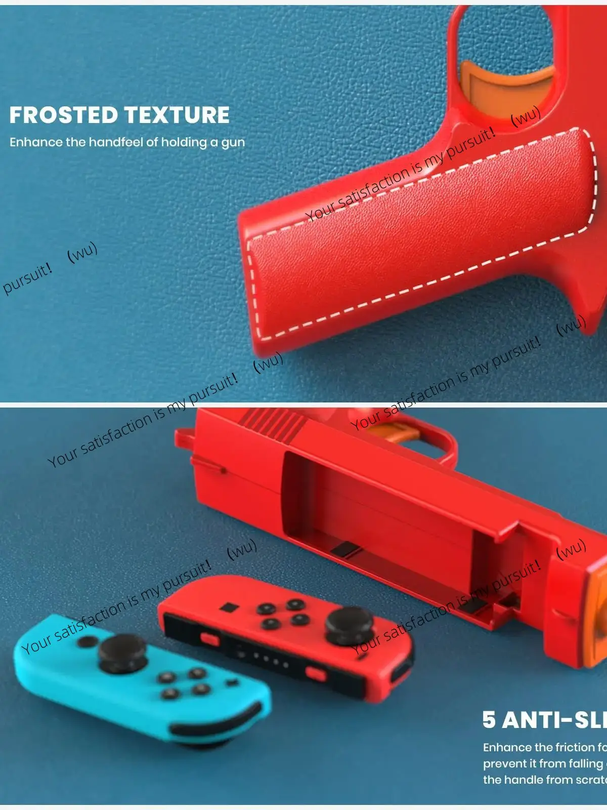 ZOCI Shooting Game Gun Controller Compatible with Switch/Switch OLED Joy-Con Hand Grip Motion Controller for Shooter Hunting Gam