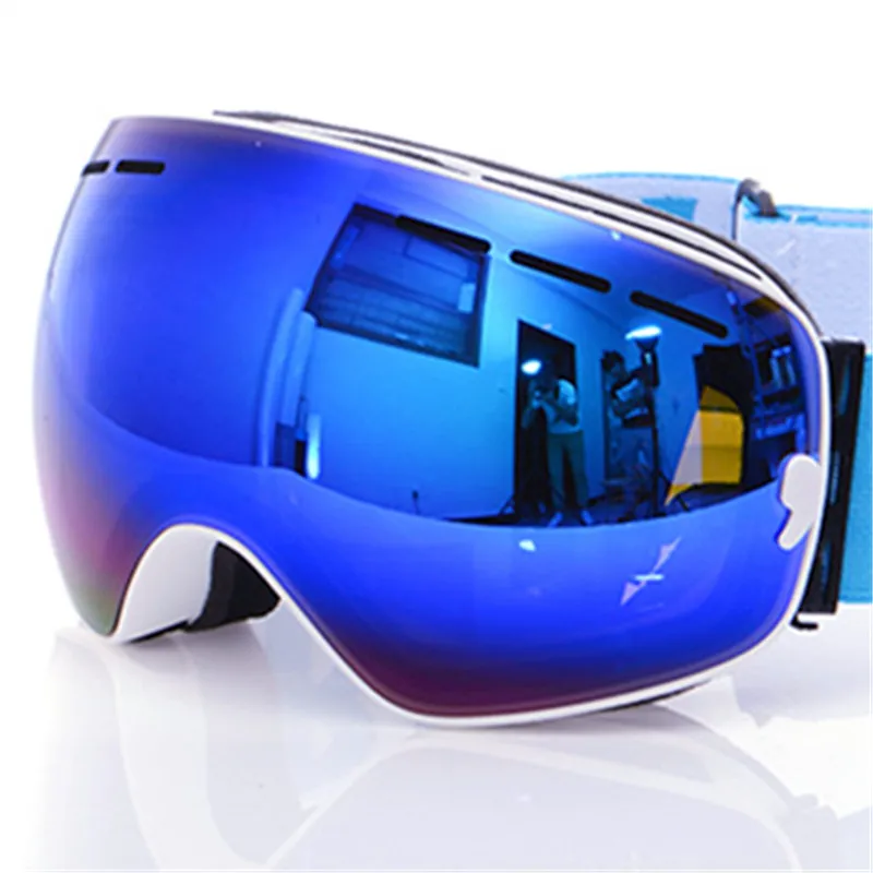 

Лыжные очки для сноуборда, профессиональные зимние широкоугольные очки с двухслойными противотуманными очками UV400 для мужчин и женщин, снегоходные лыжные очки