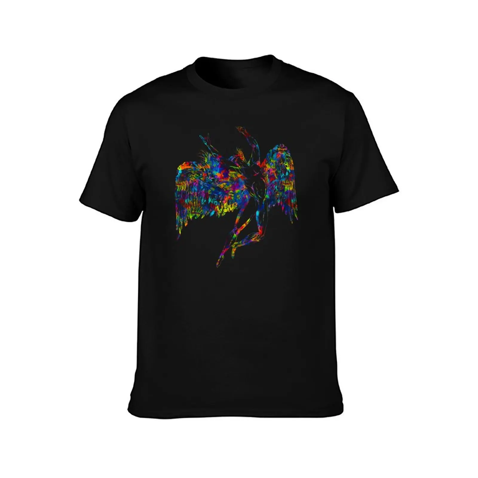 ICARUS THROWS THE HORNS - paint splotches***FAV ICARUS GONE? SEE BELOW*** T-Shirt Summer Casual Cotton Tee Unisex Men Women