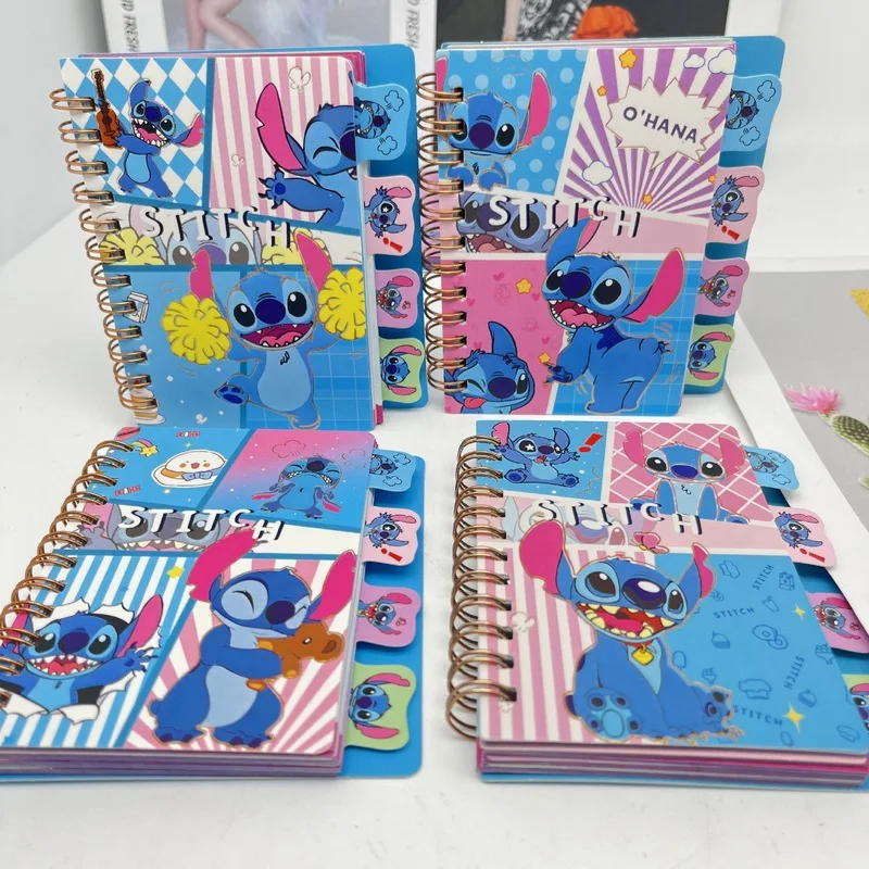 Disney Coil Notebook Stitch Cartoon Lilo & Stitch Portable Coil Book Daily Planners Notepad Office Student Stationery Wholesale