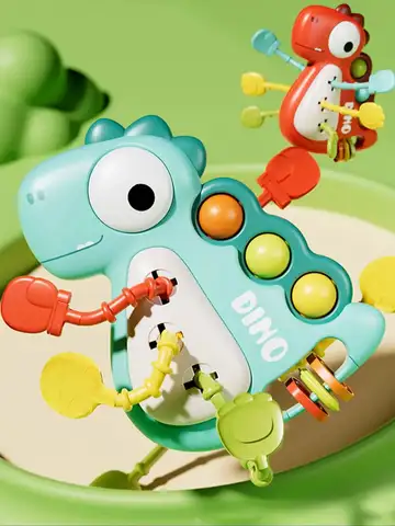 Montessori Toys for Baby,Dinosaur Pull String Toy For Infant,Sensory Teething Toys, Gifts For Toddlers Boys And Girls