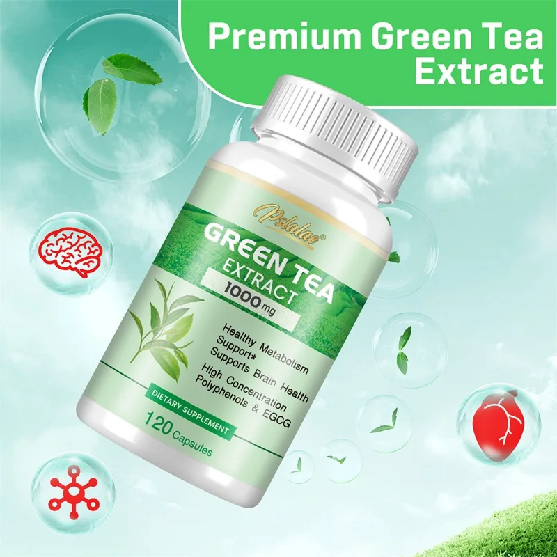 Green Tea Extract - Supports Energy Levels, Cleanses and Detoxifies The Intestines, Boosts Metabolism Fat Burner