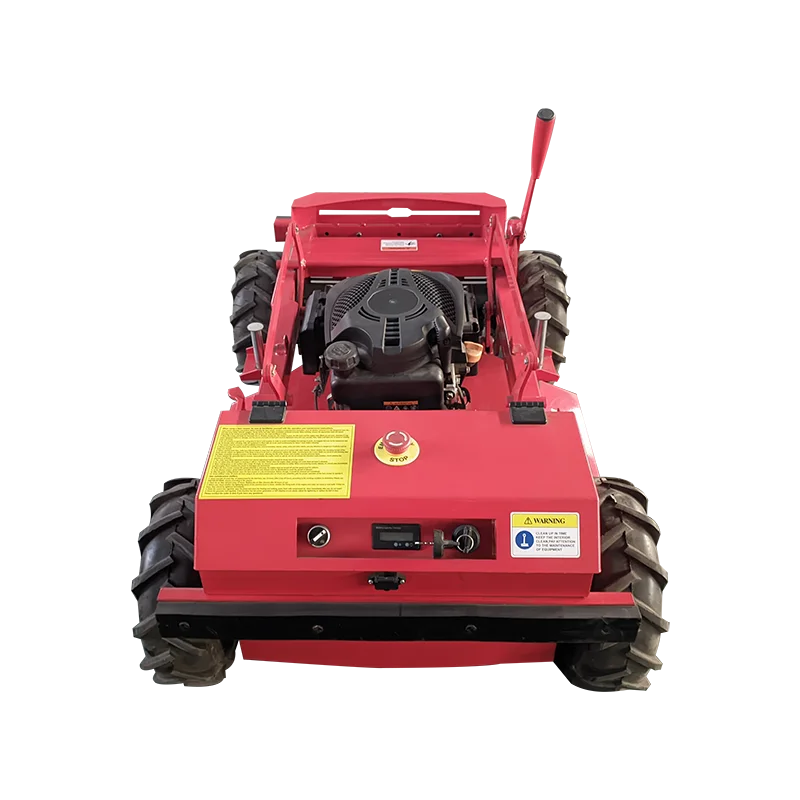 Remote control lawn mower factory customized fully automatic tracked orchard grass breaking and weeding machine in stock supply