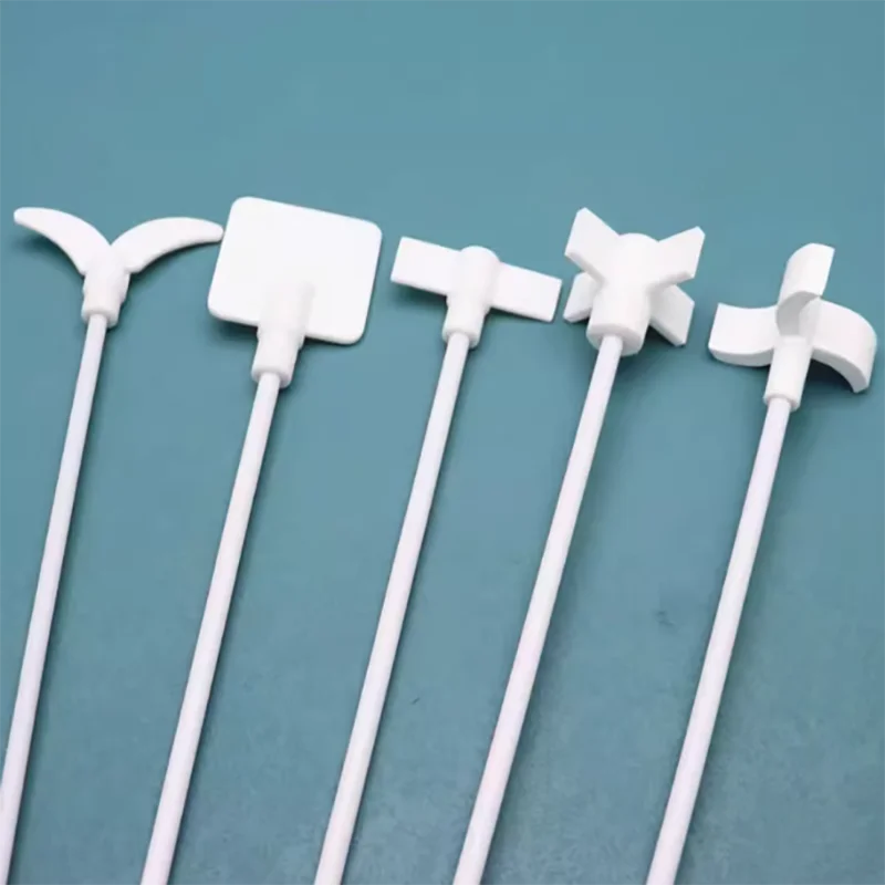 Tetrafluoro stirring paddle one-piece cross three-leaf polytetrafluoroethylene stirring rod acid and alkali-resistant stirring