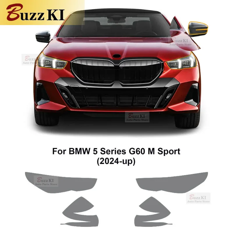 

For BMW G60 5 Series M Sport 2024 Headlight Rearview Film Precut Paint Protection Anti-Scratch TPU Clear Repair Sticker