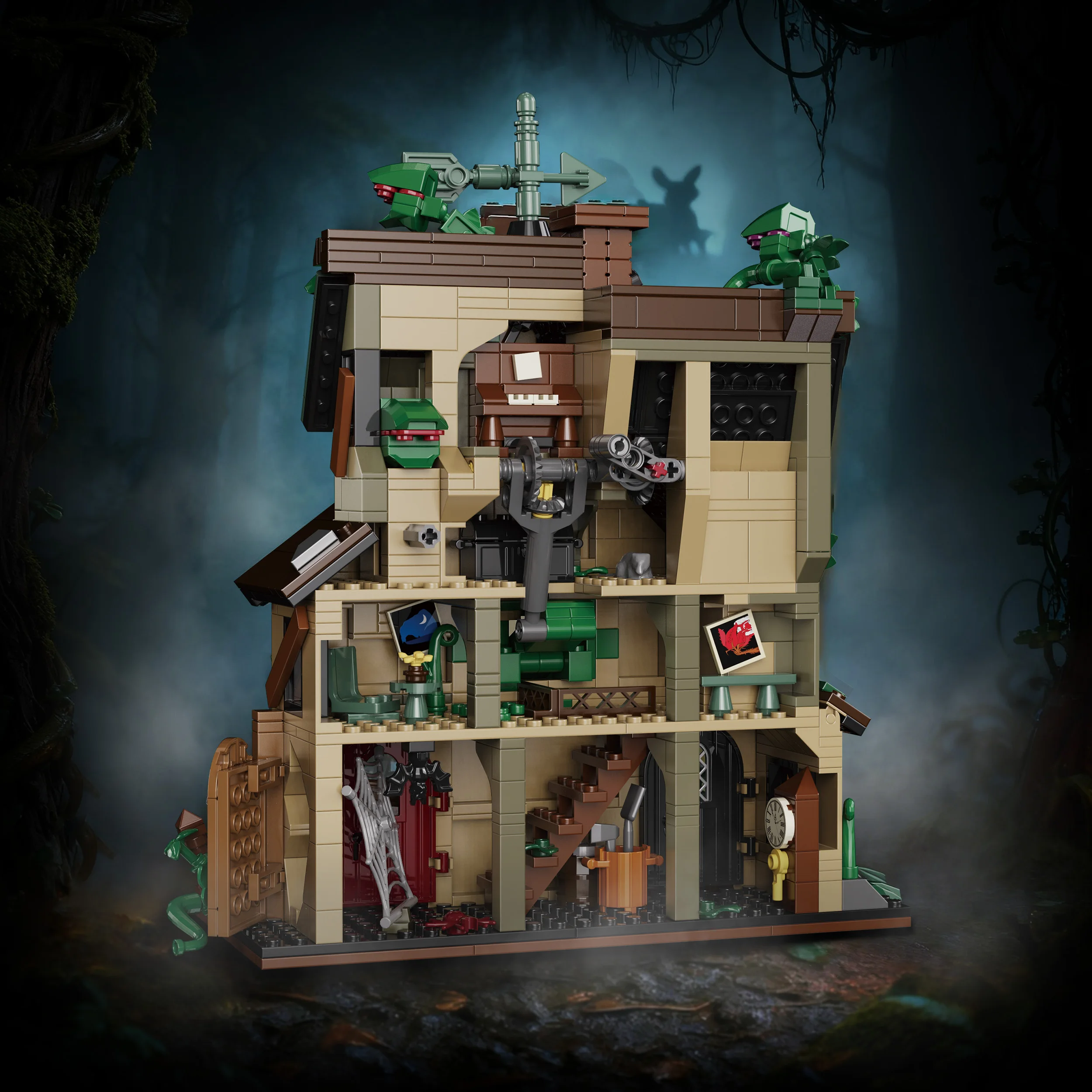 

1128pcs, Carnivorous Plant House Building Block Set, Building Block Ornament Series, Suitable for Gifts and Collections