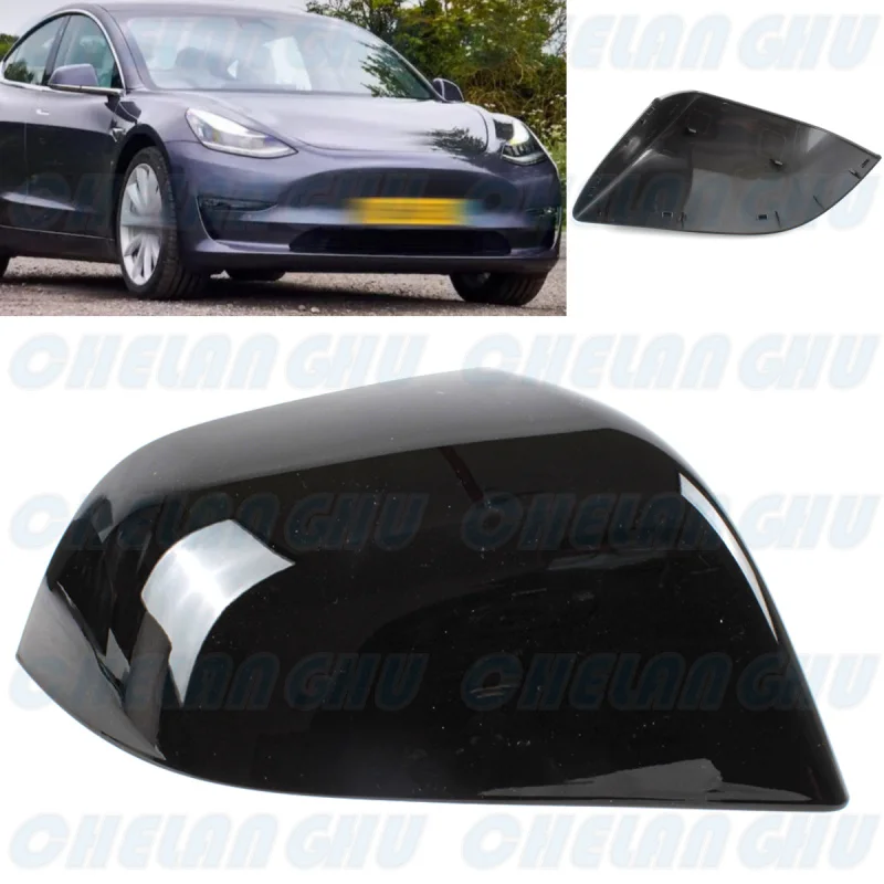 

Right Side black painted Rear Mirror Housing Cover Cap for Tesla Model 3 2017 2018 2019 2020 car accessories