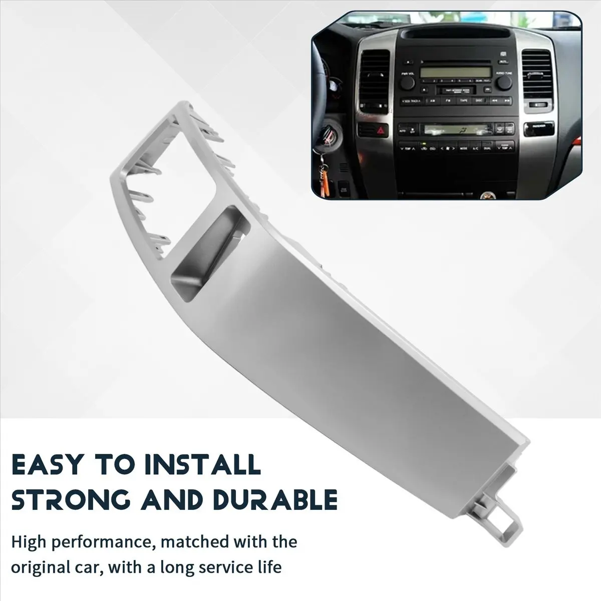 #15Y 2Pcs A/C Vents Plate Panel for Toyota Land Cruiser Prado 120,Car Air Conditioner Outlet,(plastic)