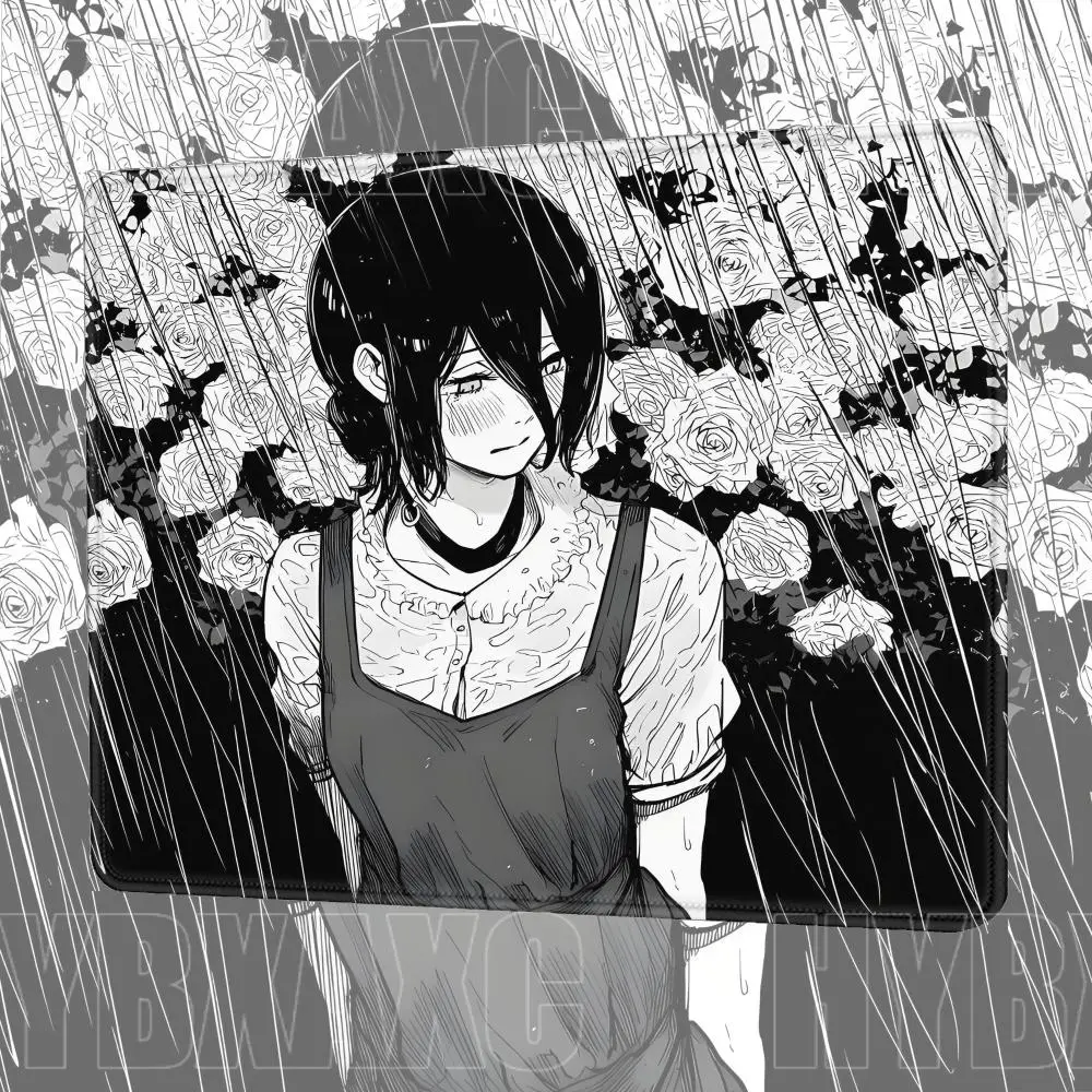 Anime C-Kettensäge Mann PC Gaming Reze inspiriertes Mauspad E-Sports Square Speed Wasserdicht Kawaii Mädchen Schreibtischmatten Gamer Zubehör