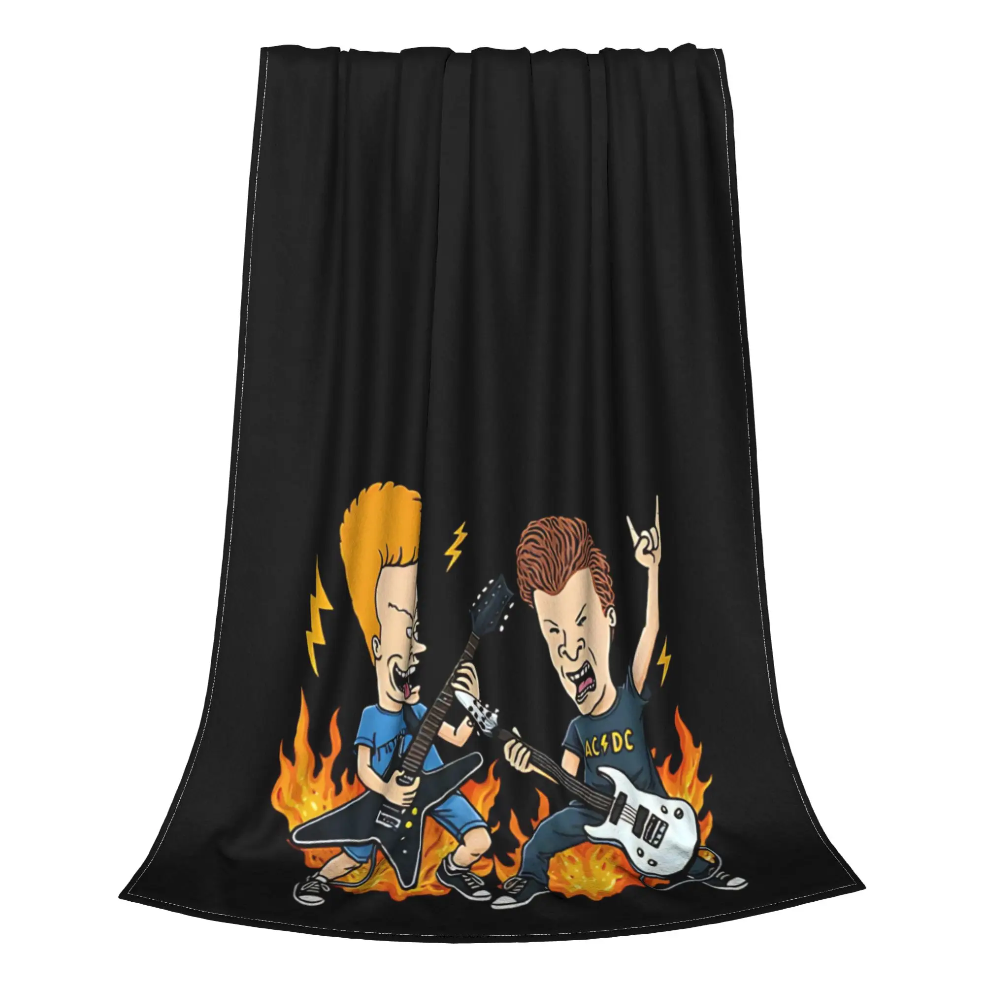 1PC Home Cutecore Retro Rock Beavis and Butt Head Blanket Super Cosy Plush Home Living Room Sofa Halloween