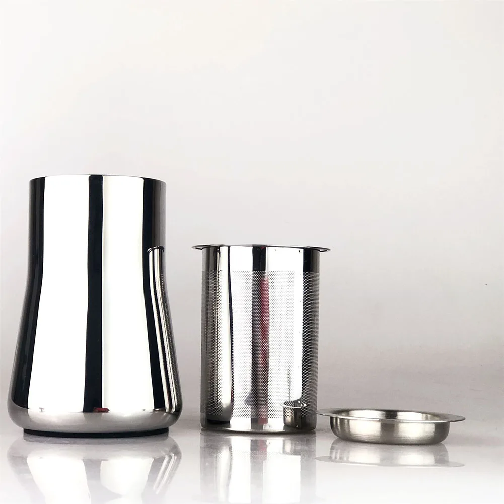 

1PC Coffee Grounds Filter Coffee Sifter Receiver Used For Filtering Coffee Grounds Coffeeware Accessories 3*4.7inch Silver, Gray