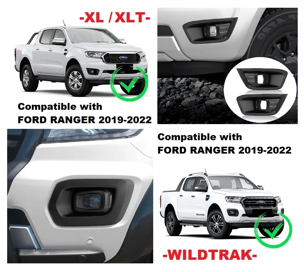 

Для Ford Ranger WILDTRAK T8 2019-2022 ABS крышка противотуманной фары накладка автомобиля передняя противотуманная фара защита пикап внешние аксессуары