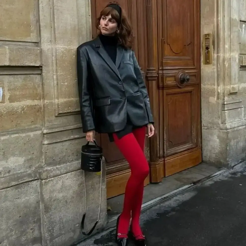 

New High Quality Fashion Stylish Slim Fit High Pantyhose Sexy Style Super Elastic Hottie Sexy Tights Retro Leggings Women