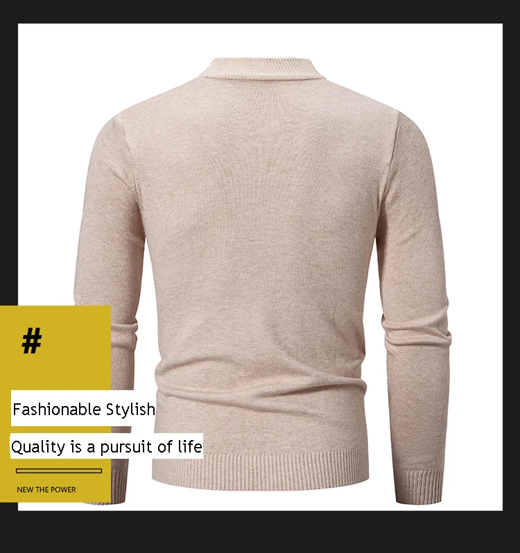 Neue Herbst Winter Designer Mode Hälfte Rollkragen Gestrickte Pullover Hohe Qualität Mens Casual Einfarbig Warme Frauen Pullover – Detail 4