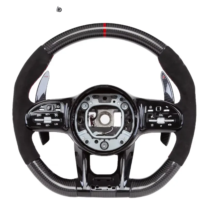 Wood Leather Carbon Fiber Steering Wheel Full  Car Mod Parts